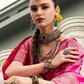 Banarasi P.V. Silk Saree with Exclusive Weaving Jaal Design - LaVante Fashion