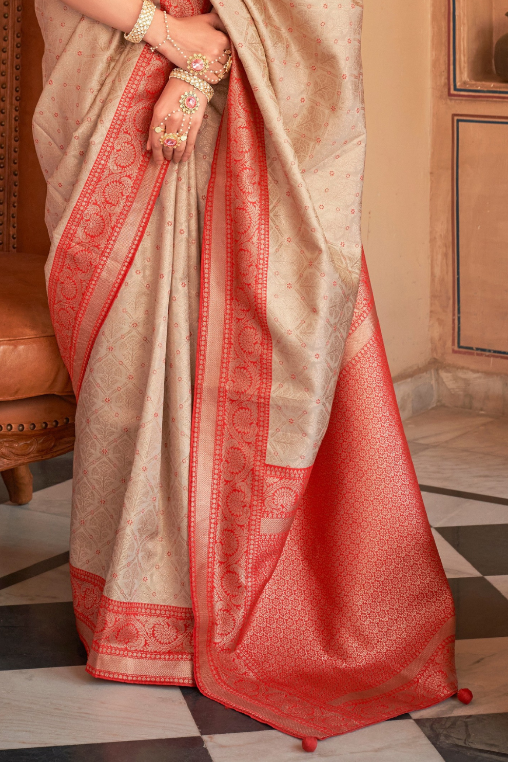Rich Banarasi Silk Saree with Contemporary Indian Craftsmanship
