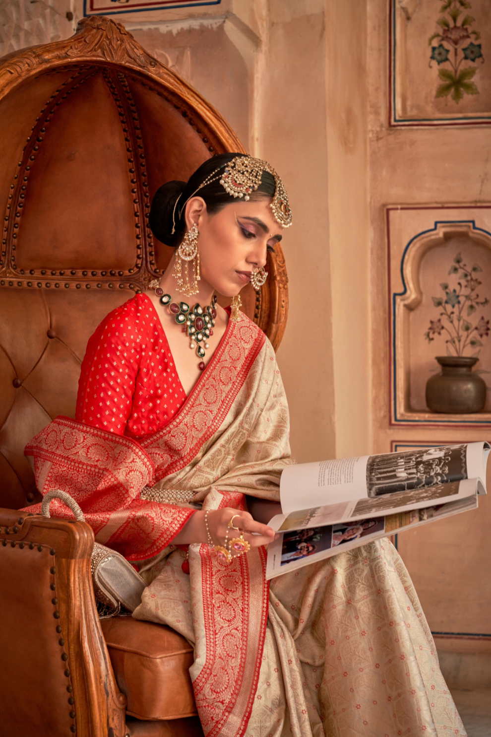 Rich Banarasi Silk Saree with Contemporary Indian Craftsmanship