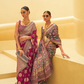 Banarasi Organza Bagh Floral Embellished Designer Saree