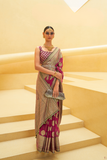 LAVANTEFASHIONBanarasiOrganzaBaghFloralEmbellishedDesignerSaree_38 - LaVante Fashion