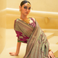 Banarasi Organza Bagh Floral Embellished Designer Saree