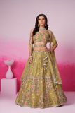 LAVANTEFASHIONBridelNetMoti_SequinsembroiderySemi-StitchedBridelLehengacholi_Dupatta_1 - LaVante Fashion