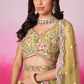 Bridal Net Moti And Sequins Embroidery Lehenga Choli Dupatta