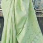 Classic Lucknowi Saree with Elegant Chikankari Silk Weaving Touch