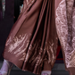 Contemporary Print Satin Crepe Saree with Chic Glossy Drape