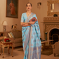 Handloom Woven Saree with Rich Copper Zari Detailing