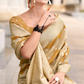 Cotton Linen Silk Saree with Subtle Texture - LaVante Fashion