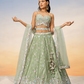 Chiffon Sequins And Thread Embroidery Lehenga Choli Dupatta