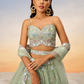 Chiffon Sequins And Thread Embroidery Lehenga Choli Dupatta