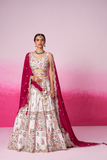 LAVANTEFASHIONCreamGeorgetteMoti_SequinsembroiderySemi-StitchedBridelLehengacholi_Dupatta_3 - LaVante Fashion
