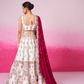 Georgette Moti And Sequins Embroidery Bridal Lehenga Choli Dupatta