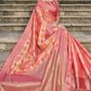 Blush Elegance in Beautiful Pink Organza Woven Grace