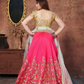 Soft Pink Art Silk Lehenga with Detailed Embroidery Work