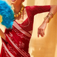 Daani Georgette Saree with Foil Print and Aqua Finish