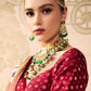 Royal Red Embroidered Banarasi Lehenga - LaVante Fashion