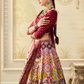 Royal Red Embroidered Banarasi Lehenga - LaVante Fashion