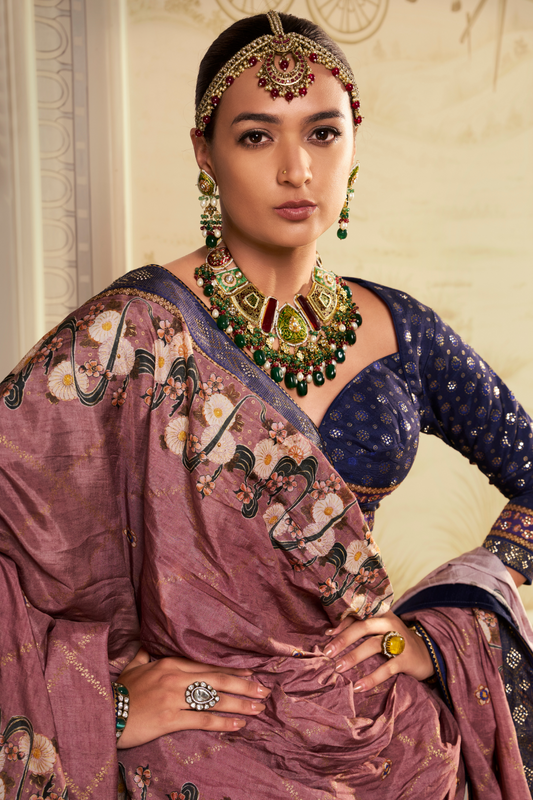 Royal Weave Blue Banarasi Lehenga - LaVante Fashion
