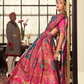 Navy Blue Twilight Glam Mirror Silk Lehenga Choli - LaVante Fashion