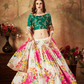 Breath-taking Floral Printed Organza Lehenga for Bridal Wear