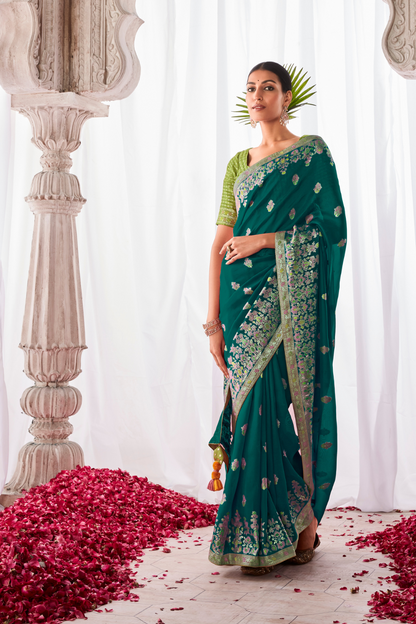 Pure Viscose Dola Silk Saree with Subtle Elegant Finish