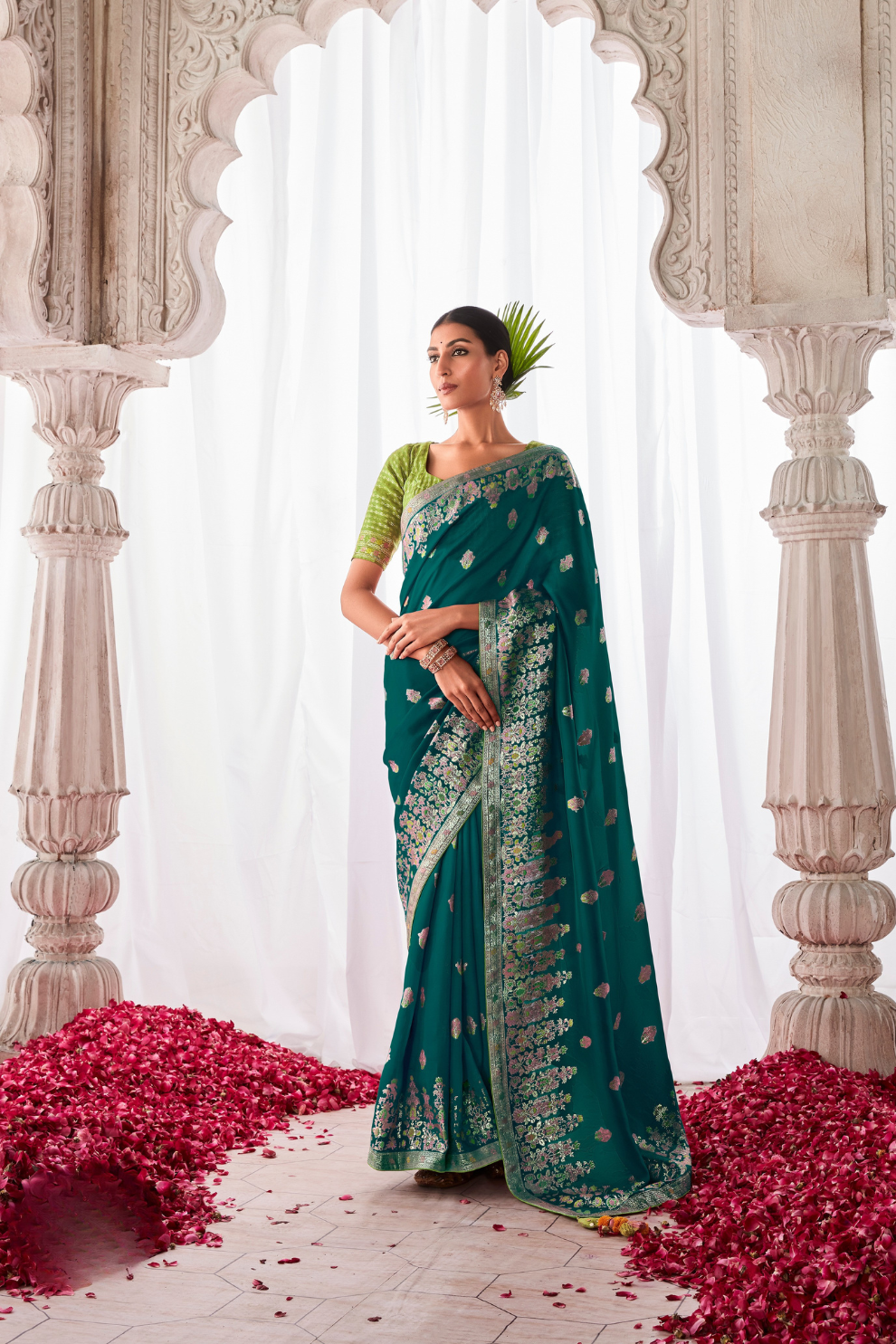 Pure Viscose Dola Silk Saree with Subtle Elegant Finish