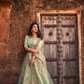 Pista Green Sequins Embellished Art Silk Lehenga Choli