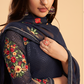 Designer Embroidered Pant Suit in Flowing Georgette