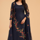 Designer Embroidered Pant Suit in Flowing Georgette