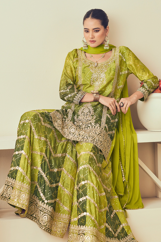 Lehenga Choli de seda de diseñador en color azul turquesa, lista para usar, con brillo y detalles de espejo