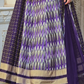 Purple Foil Printed Silk Embroidered Festive Anarkali Gown - LaVante Fashion