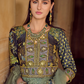 Lehenga Choli de seda de diseñador en color azul turquesa, lista para usar, con brillo y detalles de espejo