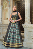 LAVANTEFASHIONEmbroideredBrocade_FloralPrintedSilkwithNetOverlayGWON_1 - LaVante Fashion