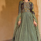 Lehenga Choli de seda de diseñador en color azul turquesa, lista para usar, con brillo y detalles de espejo