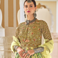 Festive Yellow Floral Anarkali In Luxe Silk With Coordinated Dupatta