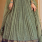 Lehenga Choli de seda de diseñador en color azul turquesa, lista para usar, con brillo y detalles de espejo