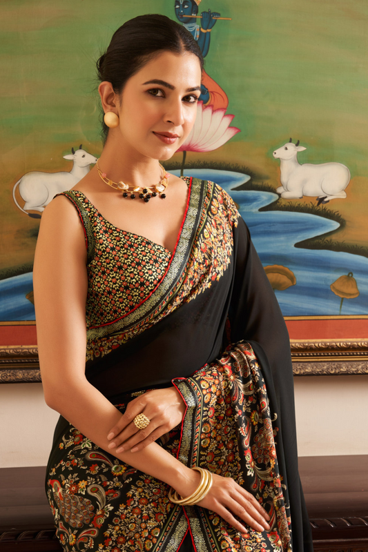 Elegant Georgette Saree with Graceful Drape