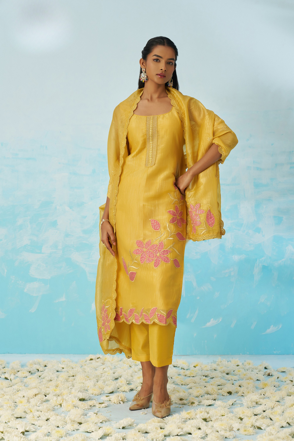 Designer Yellow Embroidered Salwar Suit for Occasions
