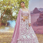 Embroidered Georgette Lehenga Set with Delicate Bead Work
