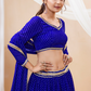Ethnic Georgette Lehenga Featuring Leheriya Print & Lace Detailing