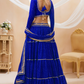 Ethnic Georgette Lehenga Featuring Leheriya Print & Lace Detailing