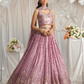 Georgette Sequin Embroidered Semi-Stitched Lehenga Choli & Dupatta