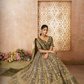 Elegant Bridal Lehenga Featuring Delicate Thread Embroidery