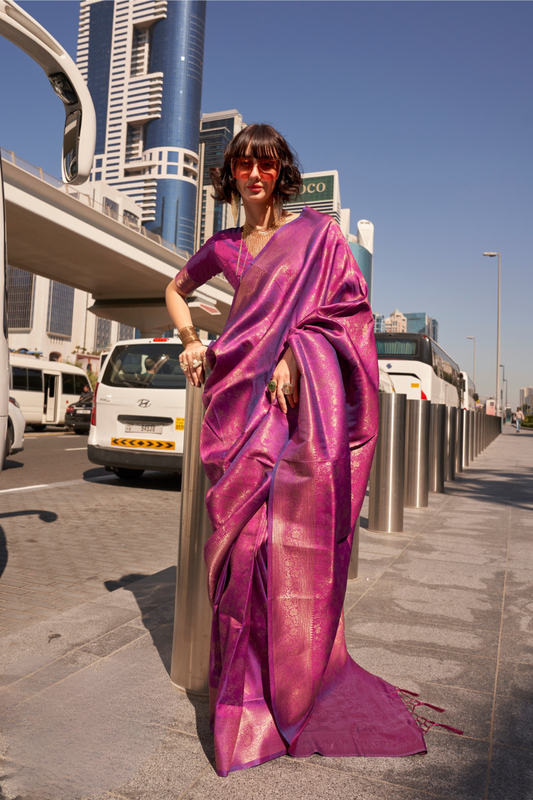 Floral Woven Zari Silk Banarasi Saree