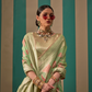 Elegant Handwoven Linen Saree with Subtle Weaving