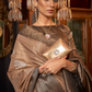 Traditional Handloom Saree with Elegant Weaving Patterns
