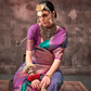 Printed Woven Rangkat Banarasi Silk Saree