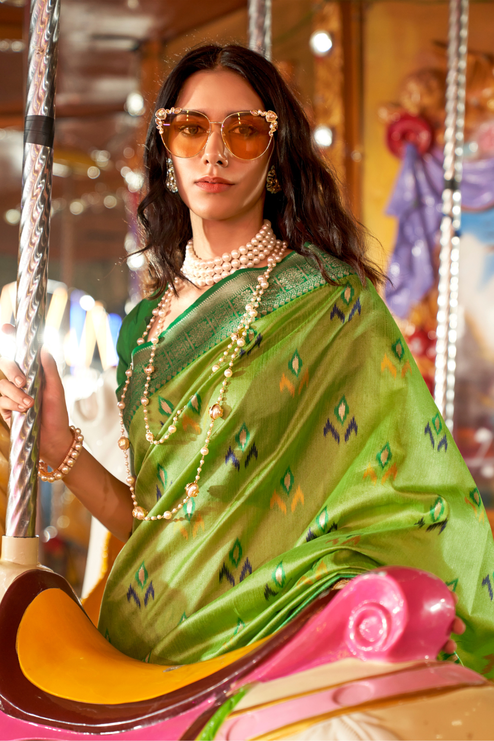 Designer Party Wear Handloom Kaitra Silk Saree with Elegant Weaving