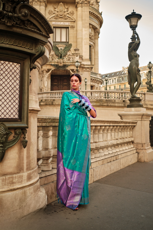 Banarasi Soft Silk Handloom Saree with Traditional Elegance