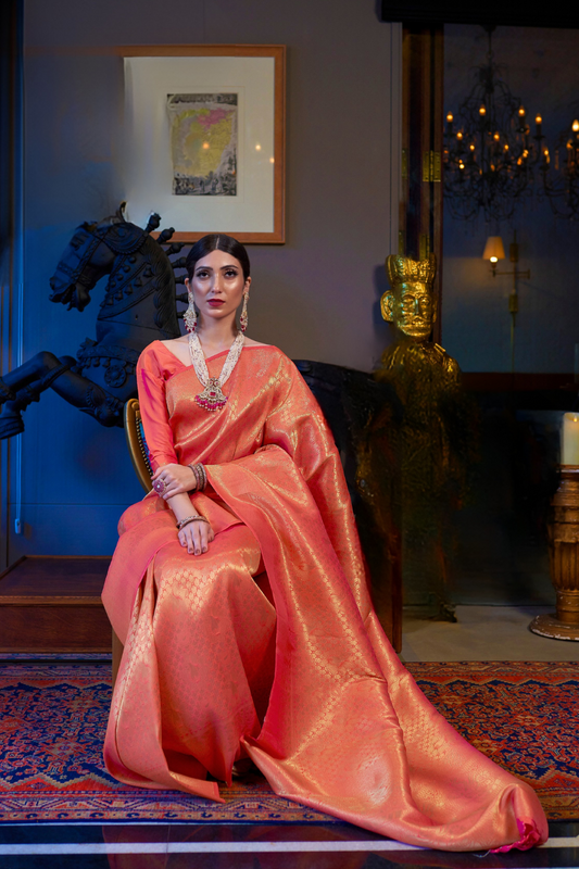Traditional Soft Woven Saree in Rich Kanjivaram Silk